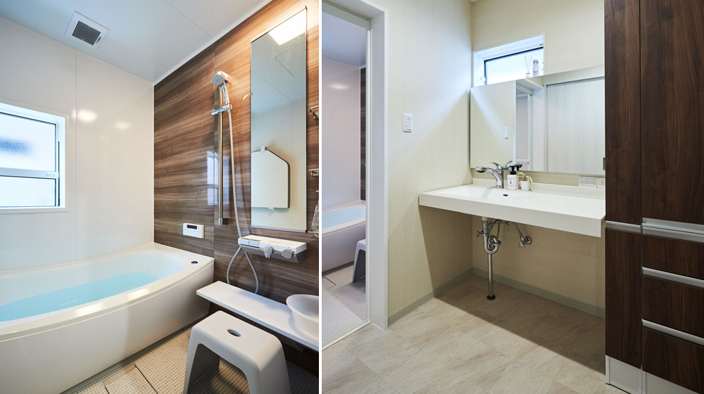 二世帯住宅の浴室・洗面室リノベーション